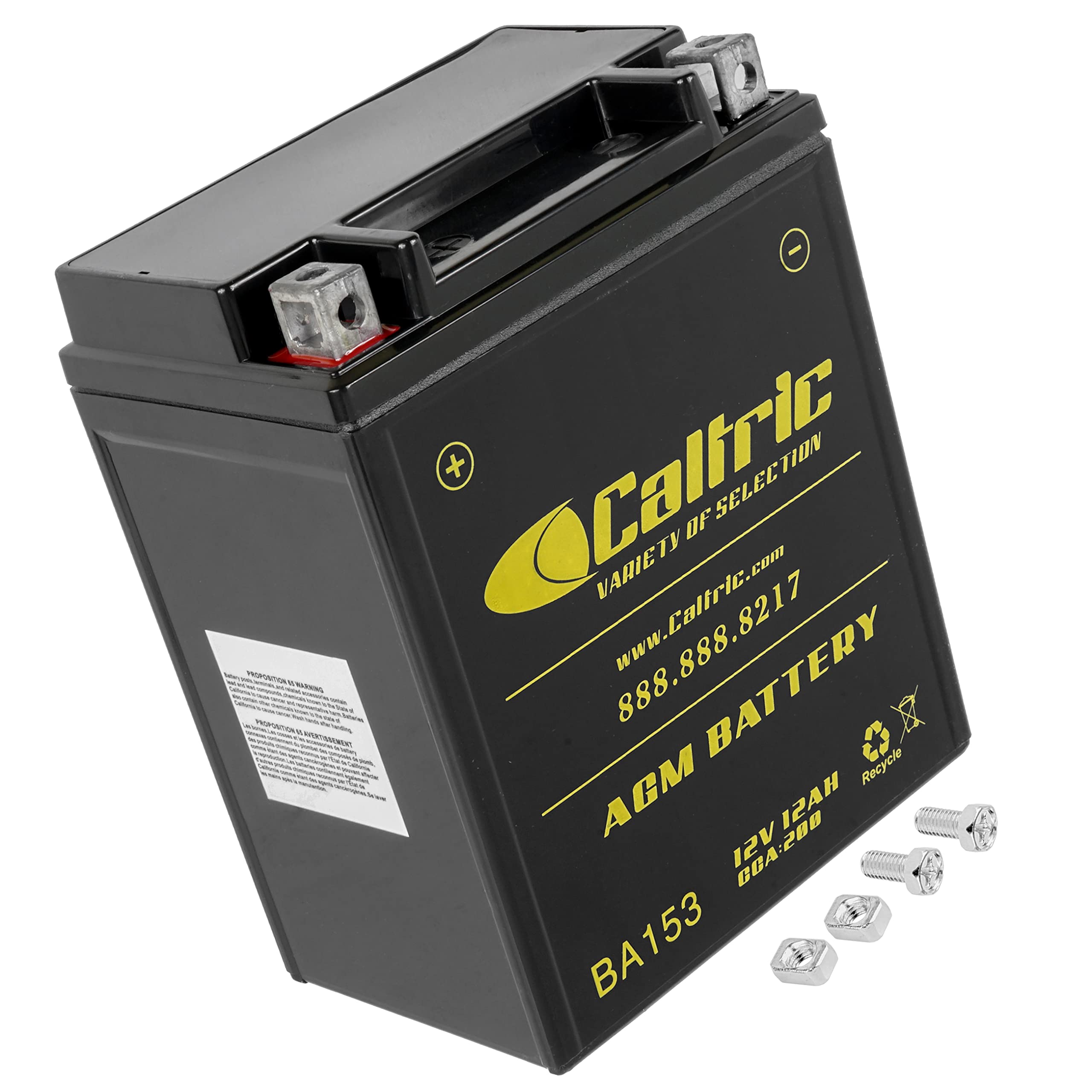 Caltric AGM Battery for Yamaha Bear Tracker 250 (1999-2003) - Off-Road Power