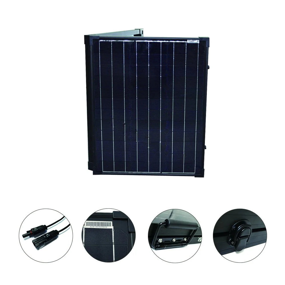 ACOPOWER PTP 100W Portable Solar Panel Briefcase - Foldable Solar Charger for Camping, RV, Off-Grid & Emergency Power Supply