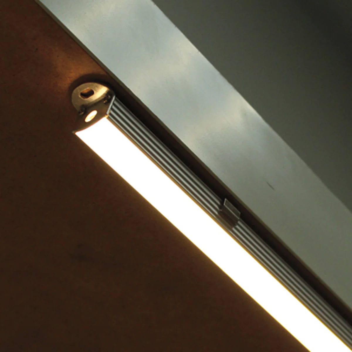 BN250 8 ft Aluminum LED Channel 10 Pack - Surface Mount Rectangular Diffuser for 0.46