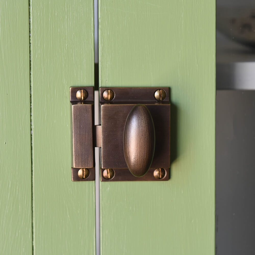 Vintage Distressed Antique Brass Zeppelin Cabinet Latch - Decorative Hardware for Furniture Restoration, Farmhouse Style Cabinets & Vintage Home Decor