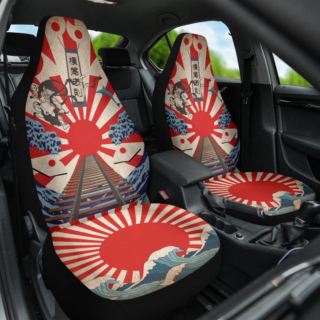 Premium Japanese Anime Car Seat Covers - Unique Japan Culture Themed Auto Accessories for Cars, Trucks & SUVs | Perfect for Anime Fans, Car Enthusiasts & Gift Giving