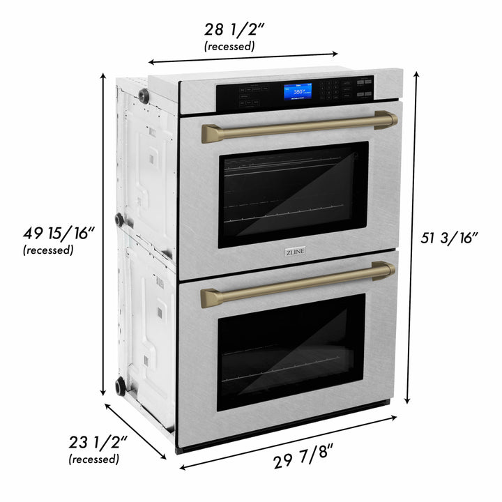 ZLINE 30 Inch Autograph Edition Electric Double Wall Oven with Self-Cleaning & True Convection - Perfect for Modern Kitchens, Baking, and Large Family Cooking