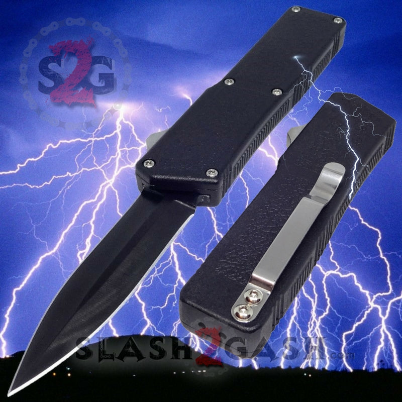 Tactical OTF Automatic Knife - Lightning Fast Dual Action, Double Edge Blade for Outdoor Survival, Camping & EDC (Everyday Carry)