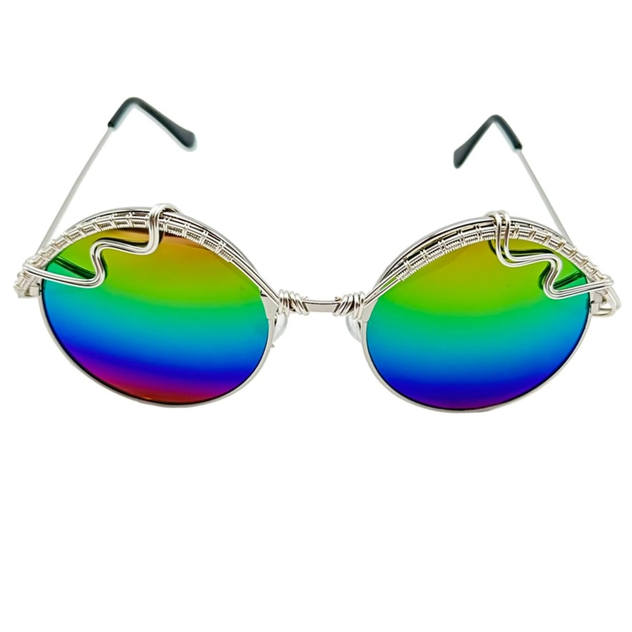 Rainbow Silver Jewelry Set - Elegant Necklace, Earrings & Bracelet for Women | Perfect for Parties, Weddings & Everyday Wear