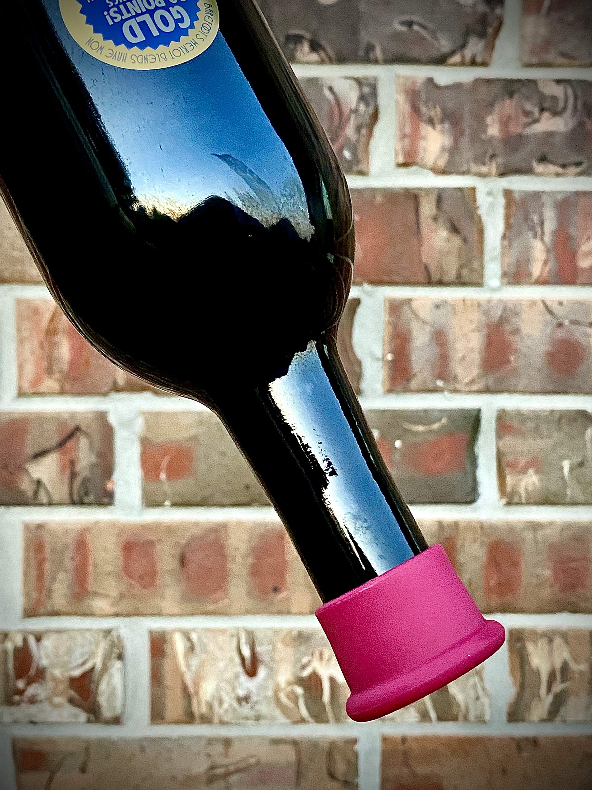 Reusable Silicone Wine Stoppers - Airtight Seal for Wine & Beer Bottles, Easy to Clean (6-Pack, Blue) - Perfect for Parties, Picnics & Home Bars