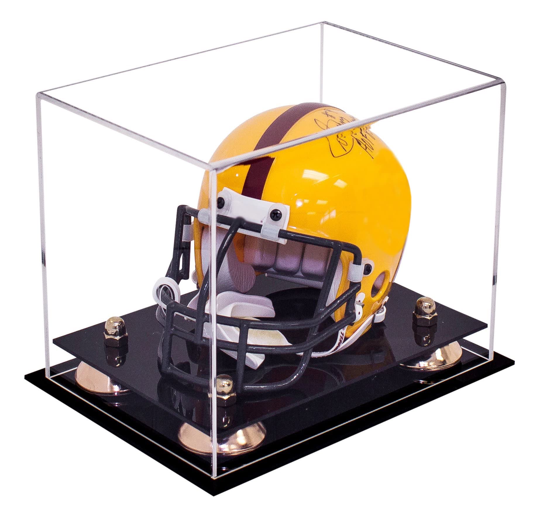 Acrylic Mini Football Helmet Display Case - Perfect for Collectible Miniature Helmets & Sports Memorabilia - Ideal for Home, Office, or Man Cave Decor