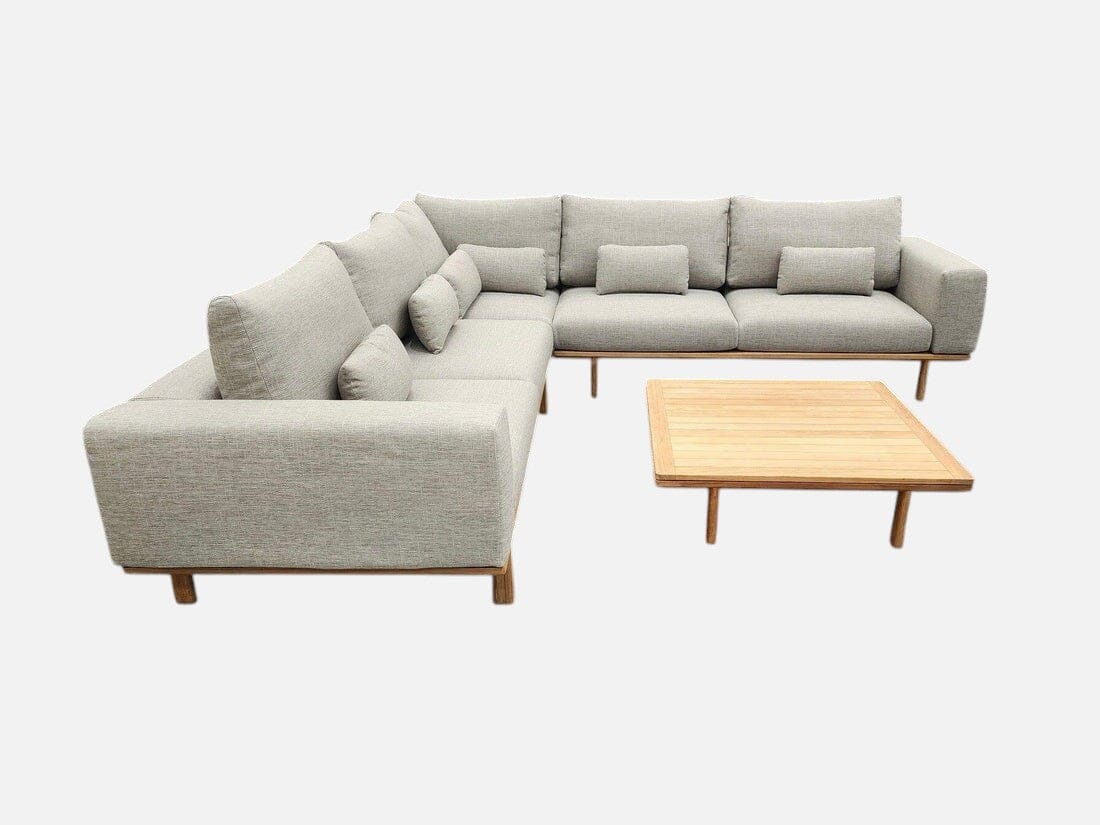 Addis Modular Sofa with Teak Base - Modern Sectional Couch for Living Room, Lounge & Office - Comfortable & Stylish Furniture for Home Decor