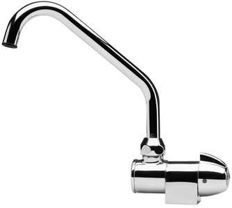 Compact Single Handle Chrome Kitchen Faucet - Modern Design for Sink, Dishwashing & Cooking - Perfect for Home, RV & Office Use