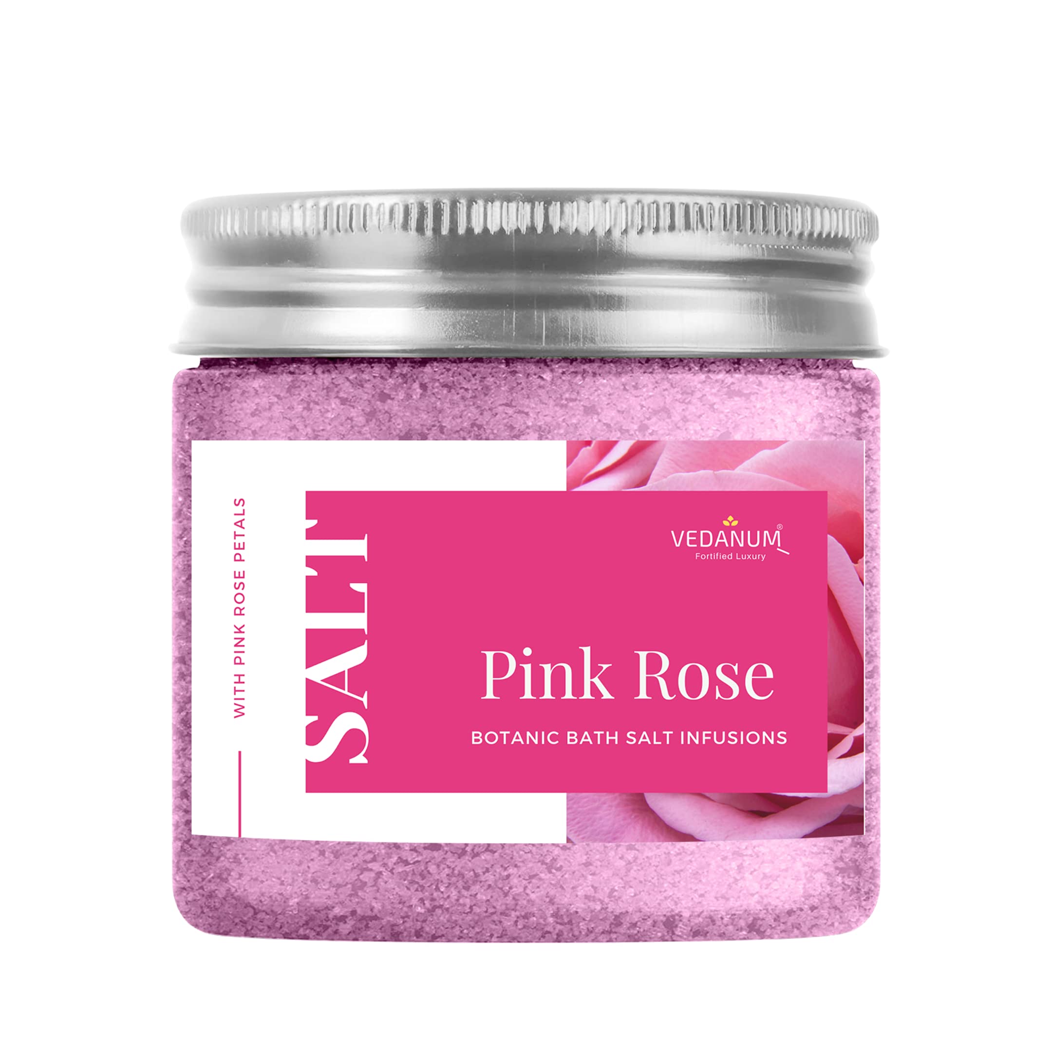 Premium Aromatic Rose & Geranium Bath Salt for Skin Nourishment, Relaxation, Foot Massage & Pain Relief - 200g Jar - Perfect for Spa Nights, Stress Relief & Aromatherapy at Home