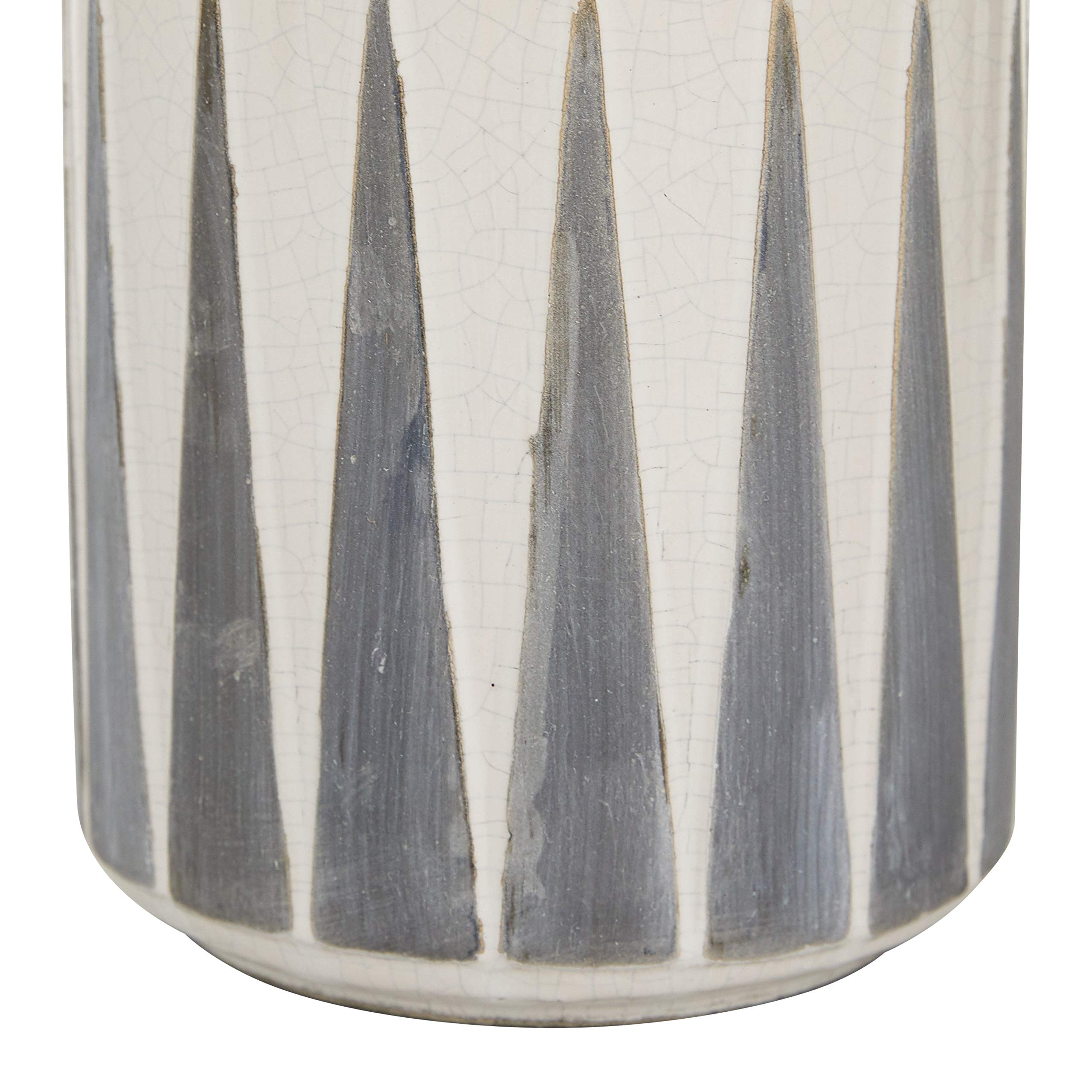 Handmade Grey Ceramic Traditional Vase - 13 Inch Tall x 6 Inch Wide - Elegant Home Decor for Living Room, Dining Table & Wedding Centerpieces