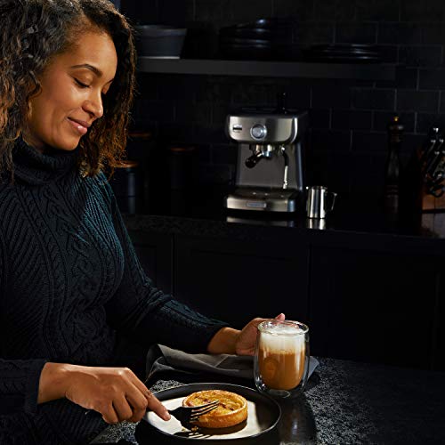 BVCLECMP1 Temp iQ Espresso Machine with Steam Wand - Stainless Steel Professional Coffee Maker for Home & Office - Perfect for Lattes, Cappuccinos & Espresso Drinks