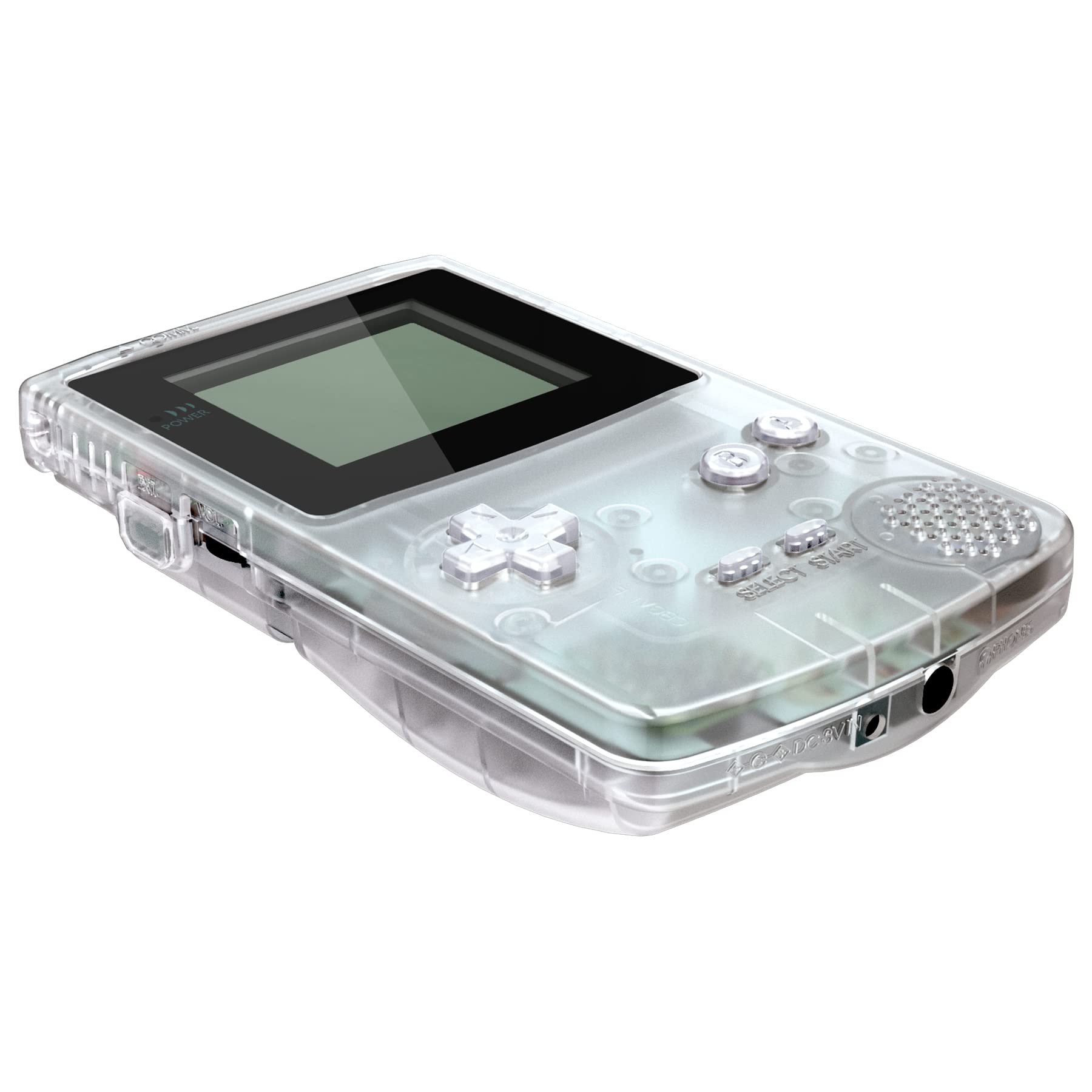 eXtremeRate Clear Transparent Shell Case with Buttons for Gameboy Color GBC - Compatible with GBC OSD IPS, Regular IPS & Standard LCD (Console & IPS Screen Not Included) - Perfect for Gaming Enthusiasts & Retro Console Modding