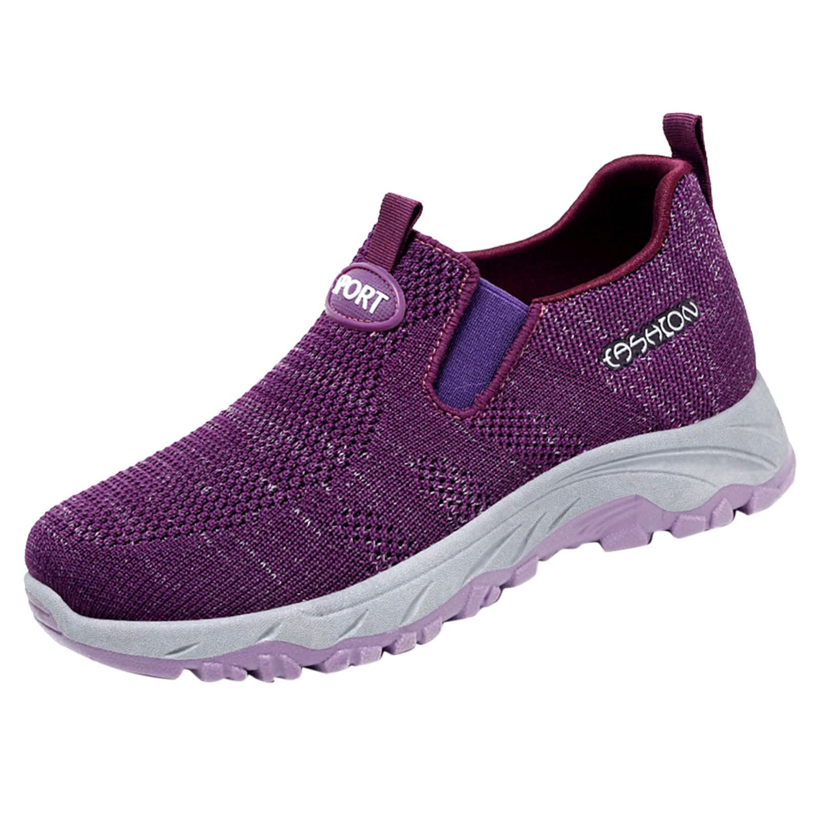 Women's Fashion Platform Sneakers - Slip On Flat Bottom Shoes for Casual Wear & Comfort | Perfect for Daily Outfits, Work, and Travel