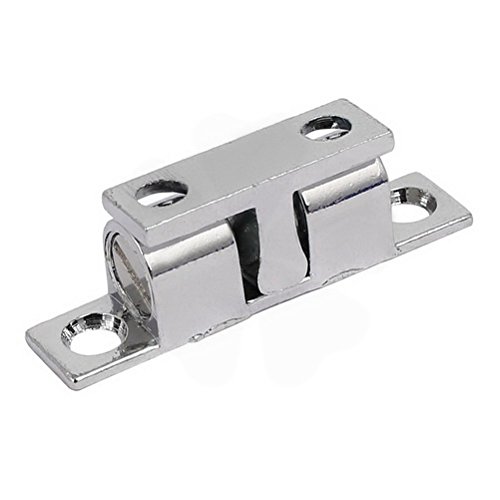 Ucland 40mm Zinc Alloy Double Ball Roller Catch for Cabinet Dresser Door - Silver Tone | Durable Cabinet Hardware for Kitchen, Bathroom & Furniture Drawers
