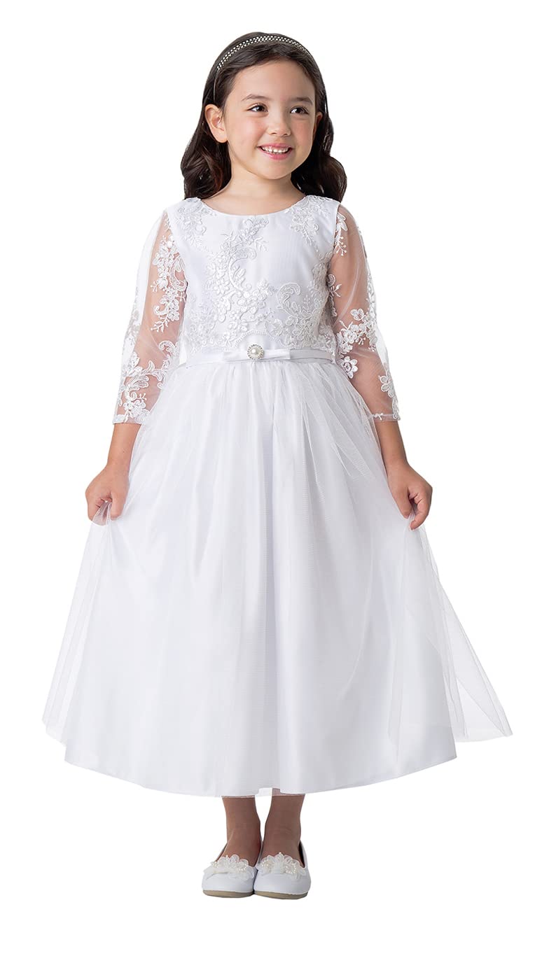 iGirlDress Flower Girl Dress for First Communion, Pageant, Wedding & Birthday - Elegant Girls' Formal Occasion Gown for Church Ceremonies, Special Events & Celebrations