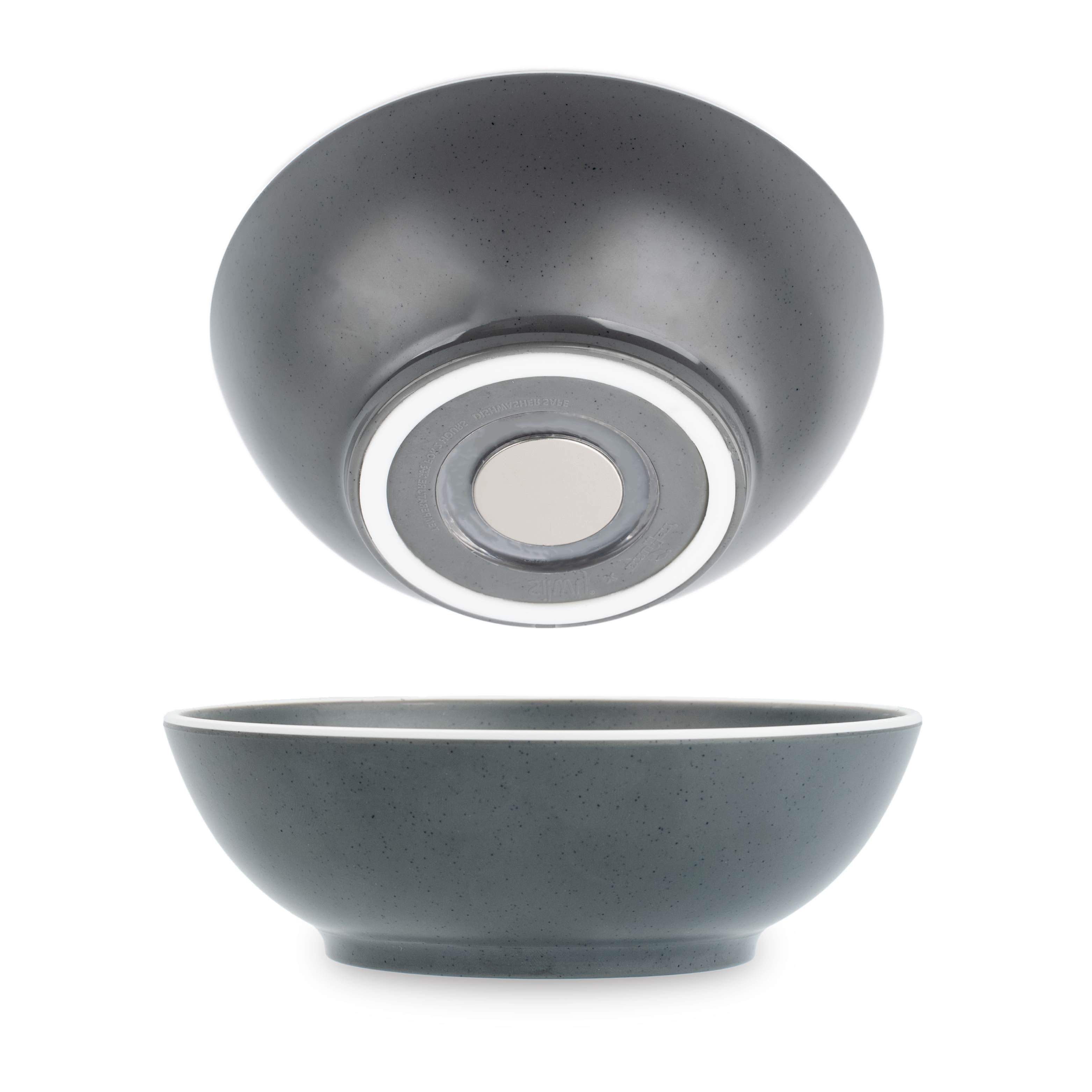 Premium Magnetic Plastic Bowls - Dolomite Grey - 16cm - Ideal for Kitchen Storage & Organizing Spices, Nuts, and Small Items