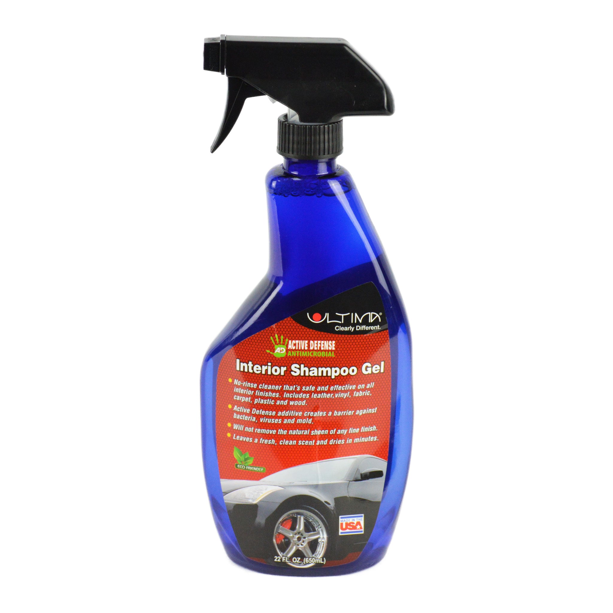 Ultima Interior Shampoo Gel for Cars & SUVs - Deep Cleaning Auto Upholstery Shampoo - Leather & Fabric Cleaner for Seats, Carpets & Mats - Safe for All Vehicle Interiors