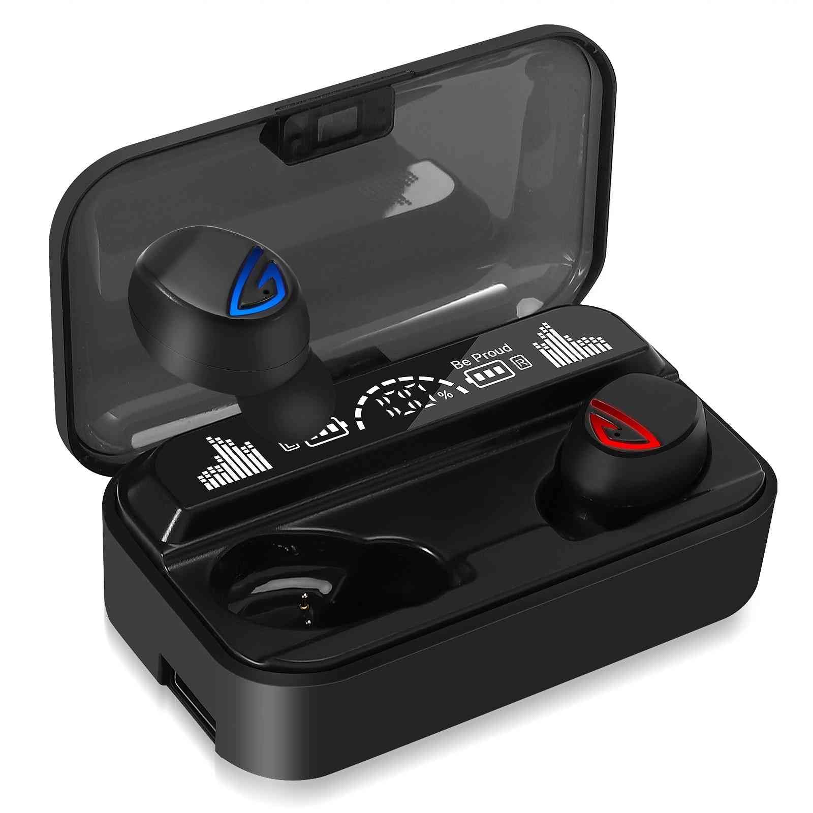 UrbanX Wireless Earbuds Bluetooth 5.0 - Noise Cancelling in-Ear Headphones with LED Display Charging Case, IPX7 Waterproof, 30H Playtime - Perfect for Running, Gym Workouts & Xiaomi Mix 4 Compatibility