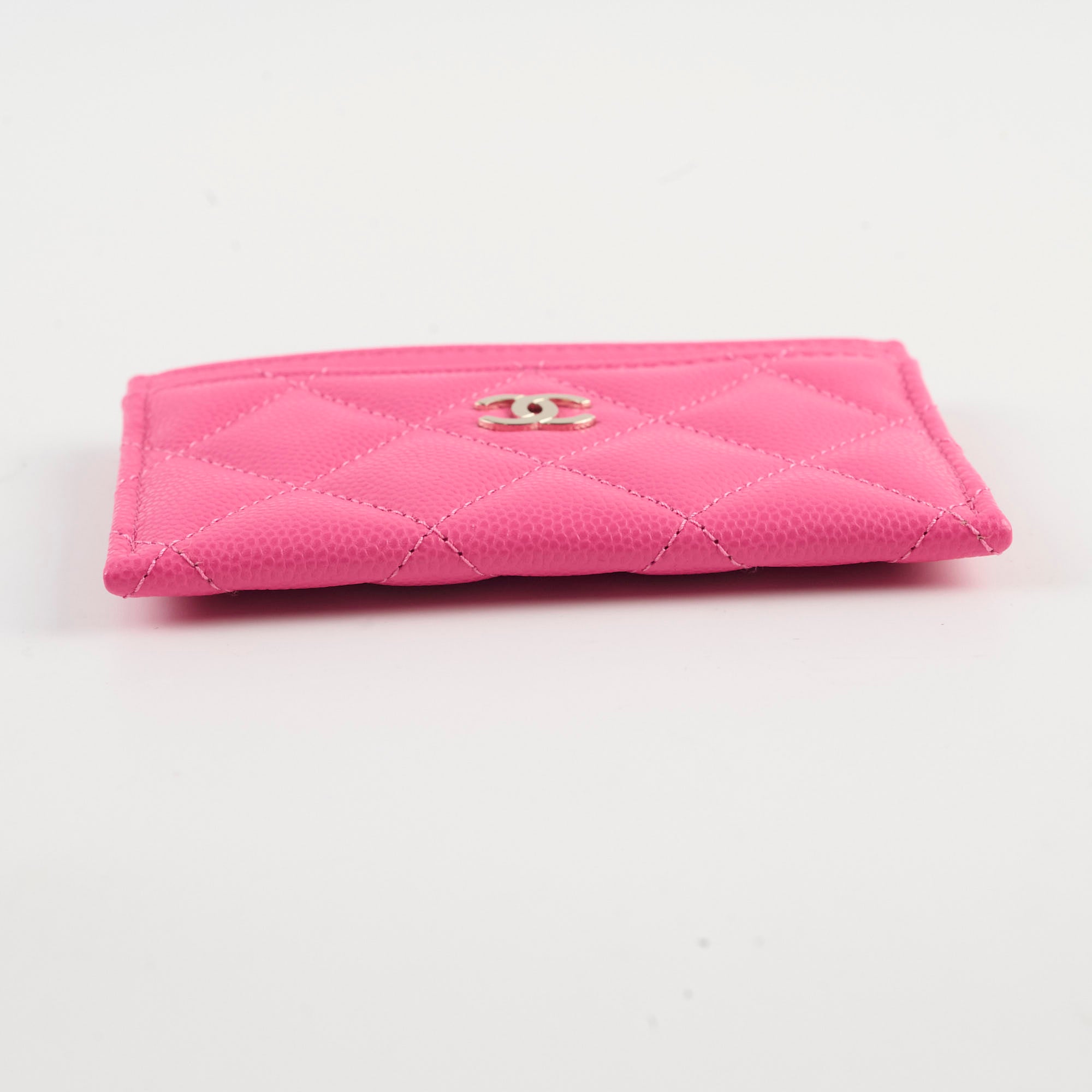 Chanel Quilted Lambskin Card Holder in Hot Pink - Luxury Compact Wallet for Credit Cards & ID - Perfect for Everyday Use & Travel