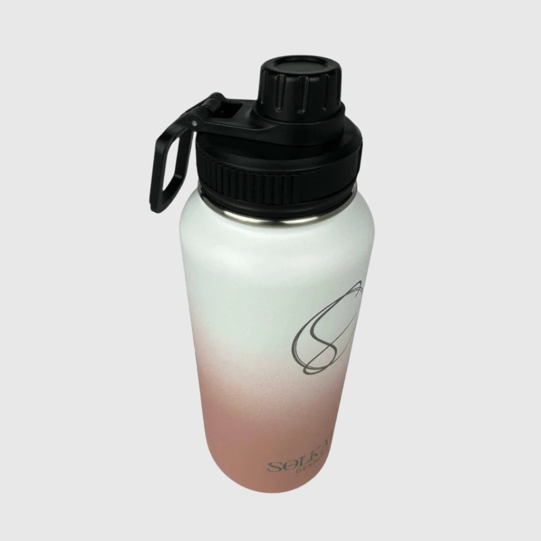 Premium Coral Pink Insulated Stainless Steel Water Bottle - 32oz (950ml) - Keeps Drinks Cold 24Hrs & Hot 12Hrs - Perfect for Gym, Hiking, Office & Outdoor Activities
