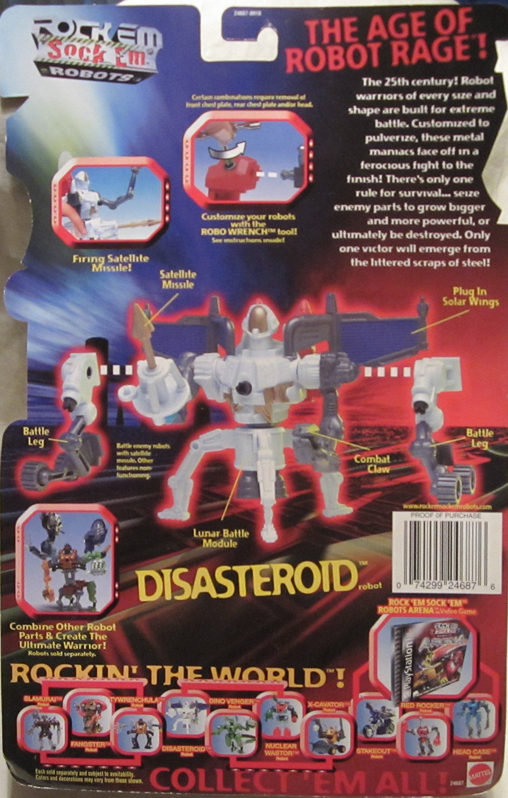 Rock 'Em Sock 'Em Robots Disasteroid Action Figure - Classic Boxing Game Toy for Kids & Collectors - Perfect for Playtime, Gifts, and Nostalgic Fun