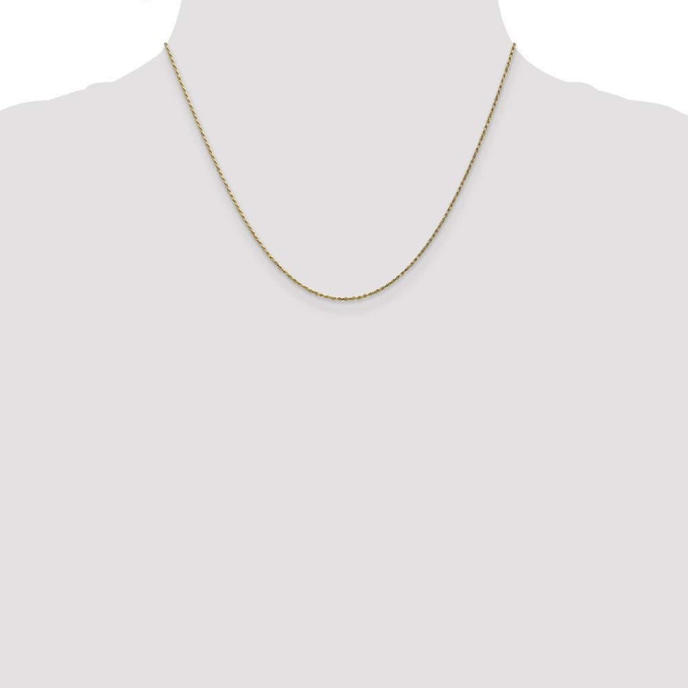 10K Yellow Gold Cable Rope Pendant Chain Necklace 18 Inches - Roy Rose Jewelry for Women, Gift for Her, Birthday, Anniversary, Valentine's Day