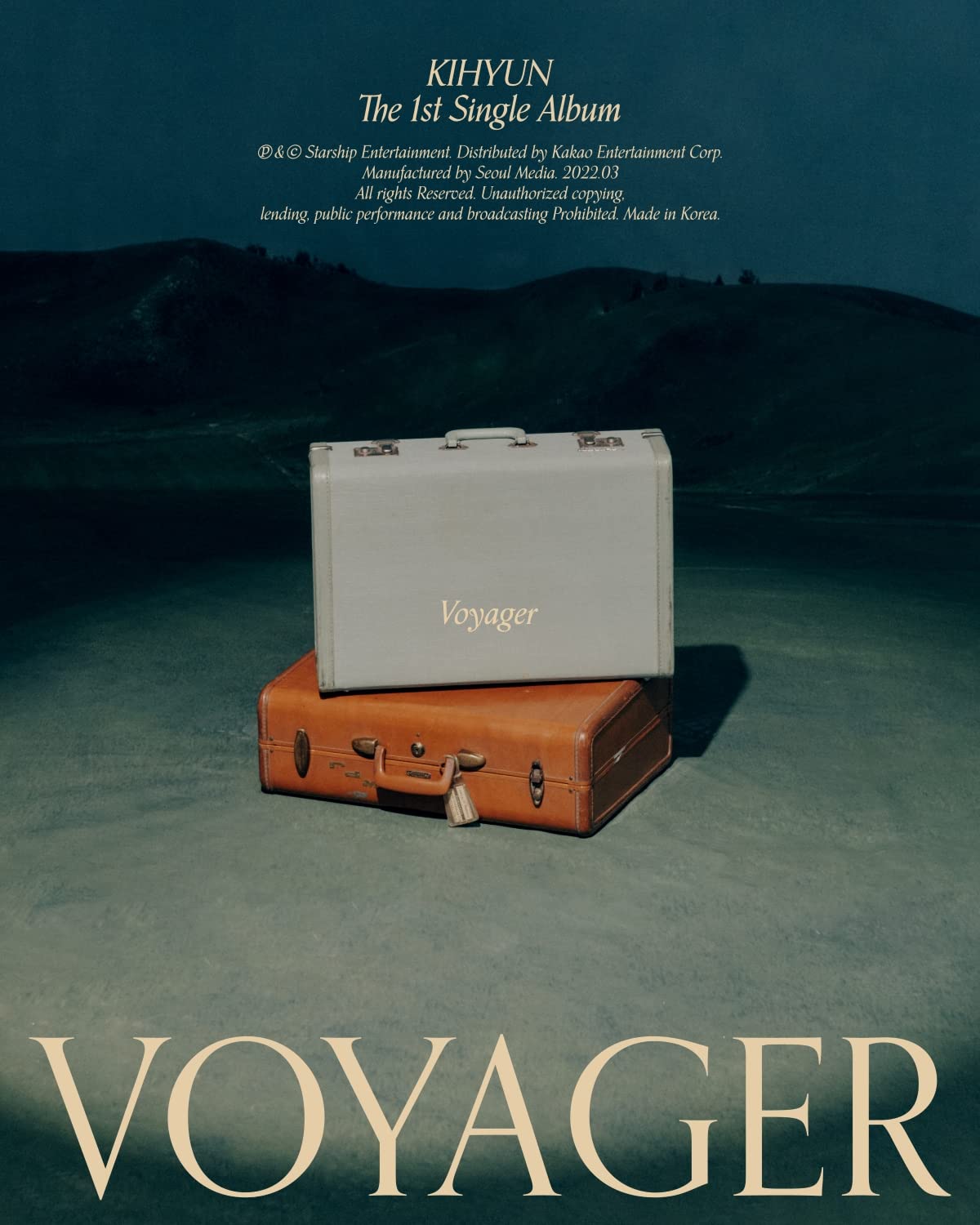 Monsta X Kihyun VOYAGER 1st Single Album - The 1st Journey Version CD + 96p Photo Book + Photocard + Sticker + Bookmark (Sealed with Tracking) | Kpop Merchandise for Fans, Collectors & Gift Giving