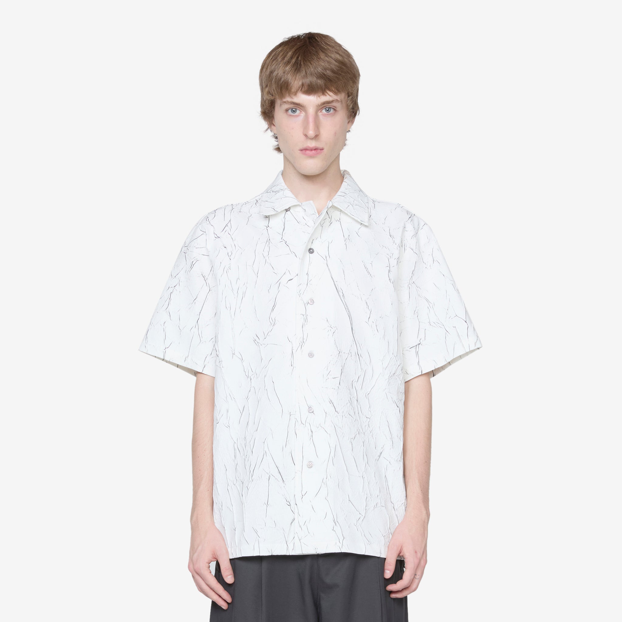 Wrinkle-Free Bowling Short Sleeve Shirt - White | Comfortable & Stylish for Bowling Leagues & Casual Wear