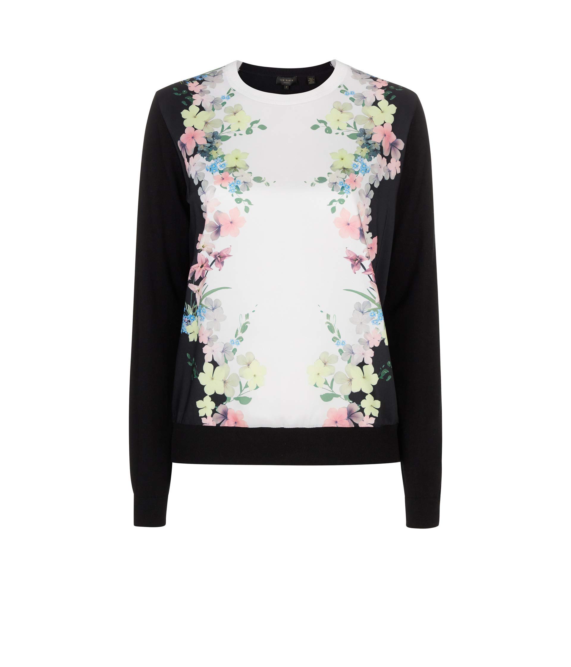 Ted Baker Women's Madiiey Pergola Woven Front Jumper Sweater - Stylish Knit Pullover for Work, Office & Casual Outfits