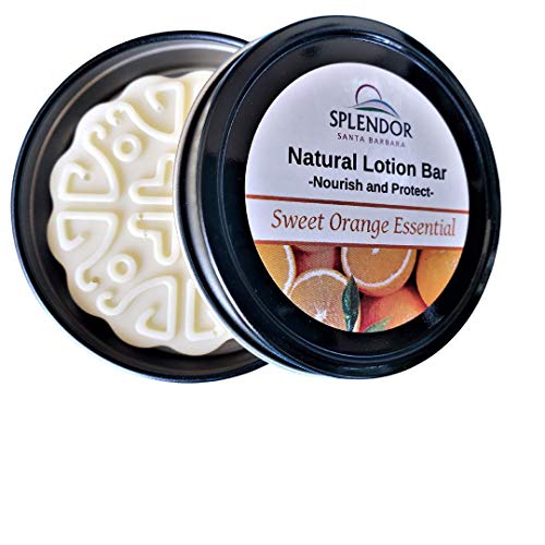 Sweet Orange Essential Oil Massage Lotion Bar for Hair, Nails, Skin, Hands & Feet - Perfect for Spa, Relaxation & Self-Care at Home