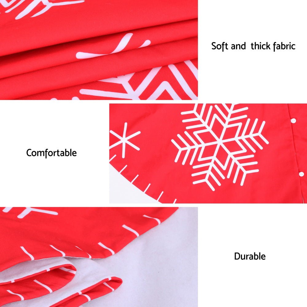 120cm Christmas Tree Skirt with Snowflake Design - Holiday Party Decorations for Xmas Home Decor & Festive Celebrations
