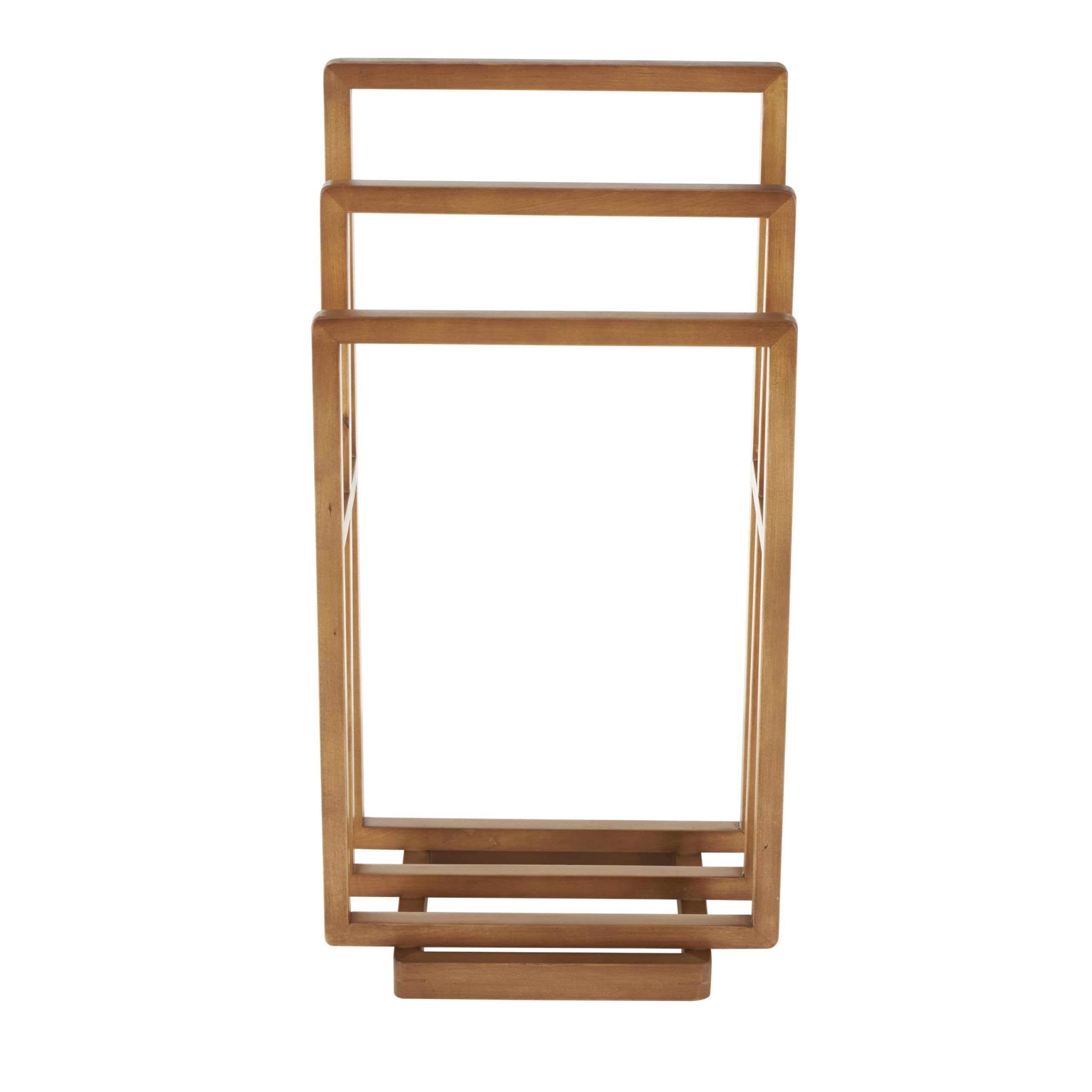 Deco 79 Modern Wooden Quilt Rack - Sleek Brown Design 18x12x33 Inches - Perfect for Bedroom, Living Room & Farmhouse Decor