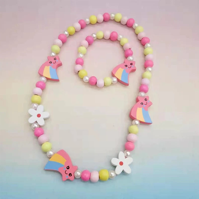Natural Wood Beads Jewelry for Girls - Handmade Boho Necklaces & Bracelets - Perfect for Everyday Wear, Gifts & Boho Fashion Accessories
