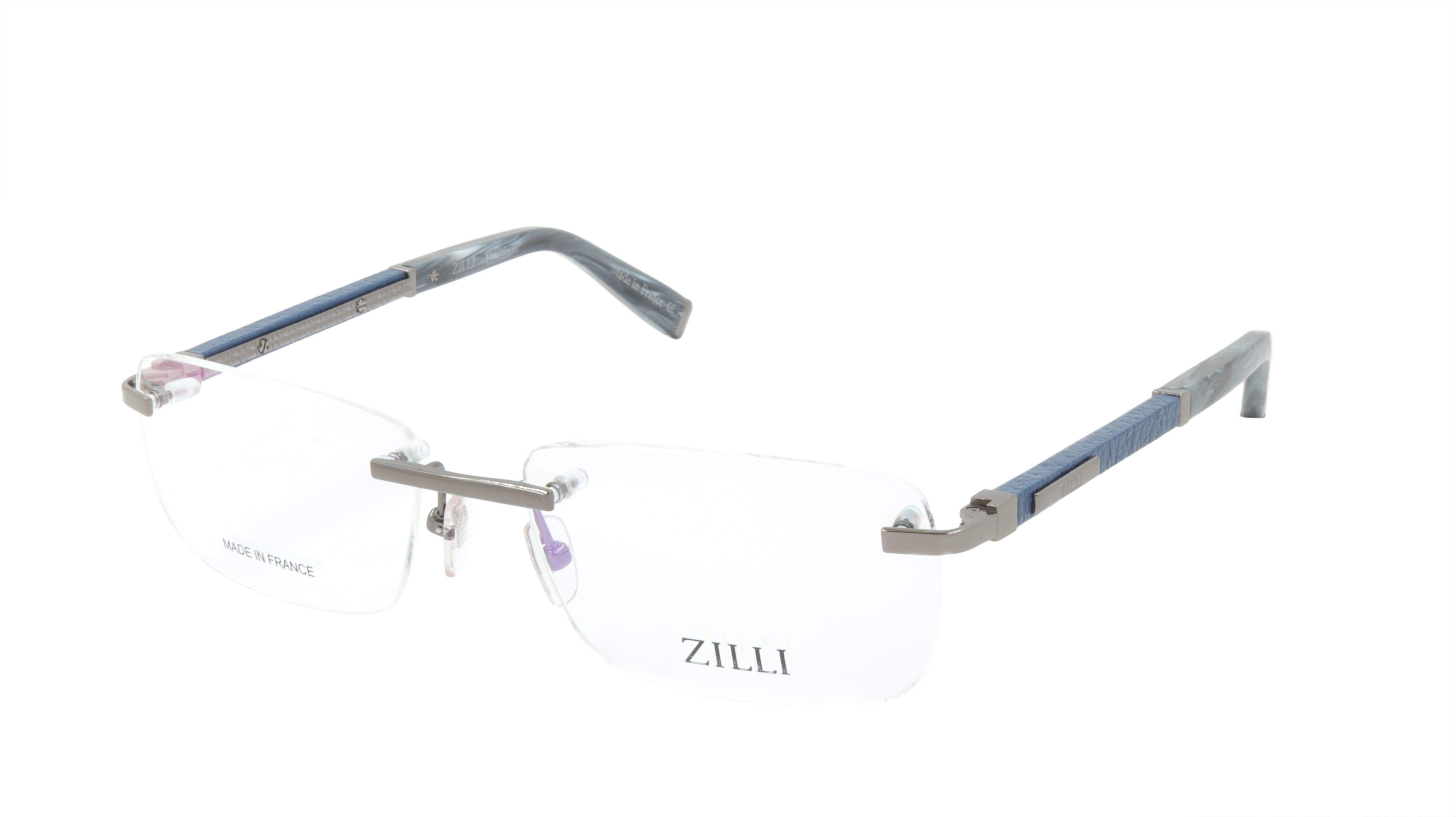 Premium ZILLI Eyeglasses Frame - Titanium & Acetate Leather - Made in France (Model ZI 60031 C07) - Perfect for Business, Reading & Fashion Accessories