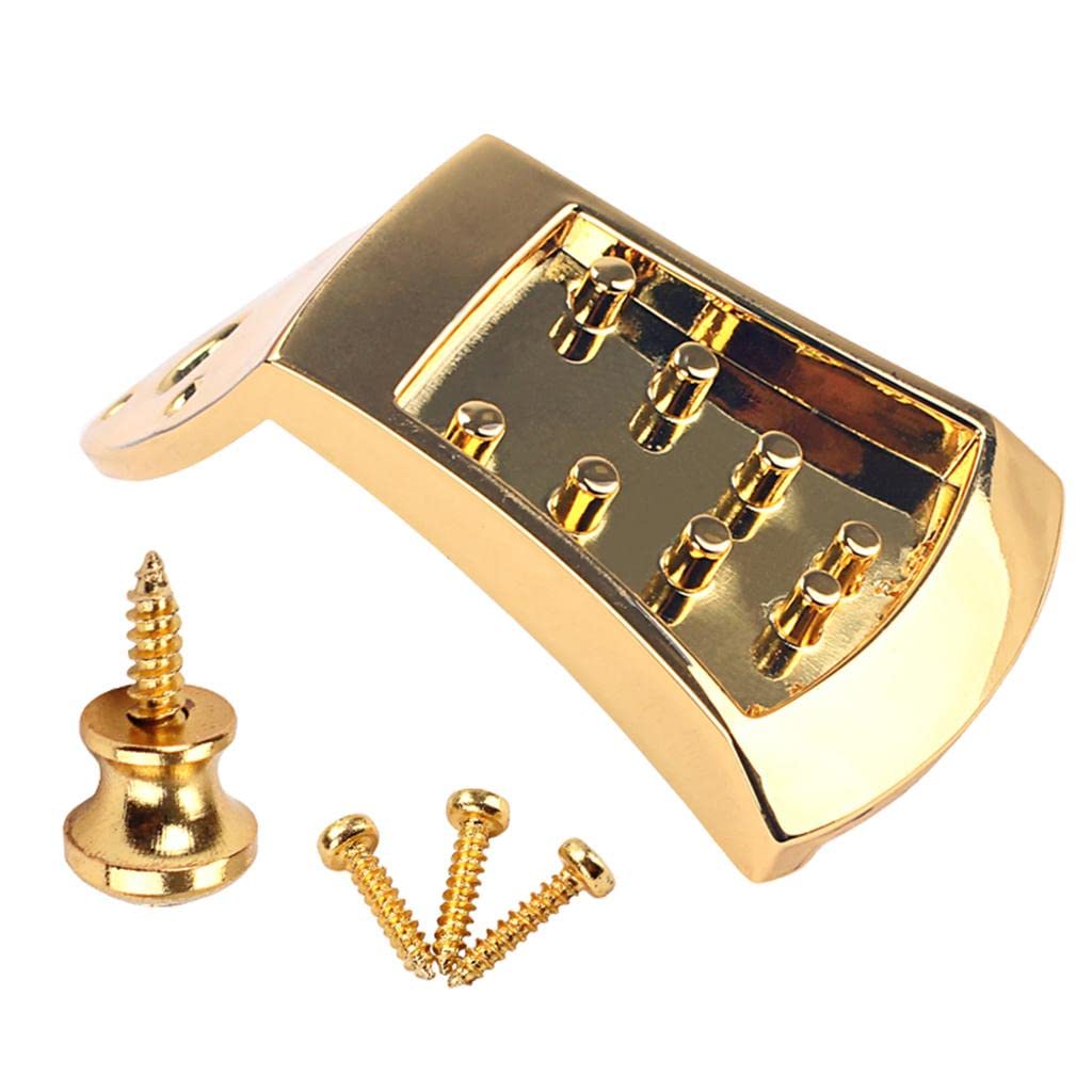 YIJU Zinc Alloy Triangle 8-String Mandolin Tailpiece - Durable Replacement Part for Bluegrass & Folk Music Instruments | Perfect for Mandolin Repair & Upgrade