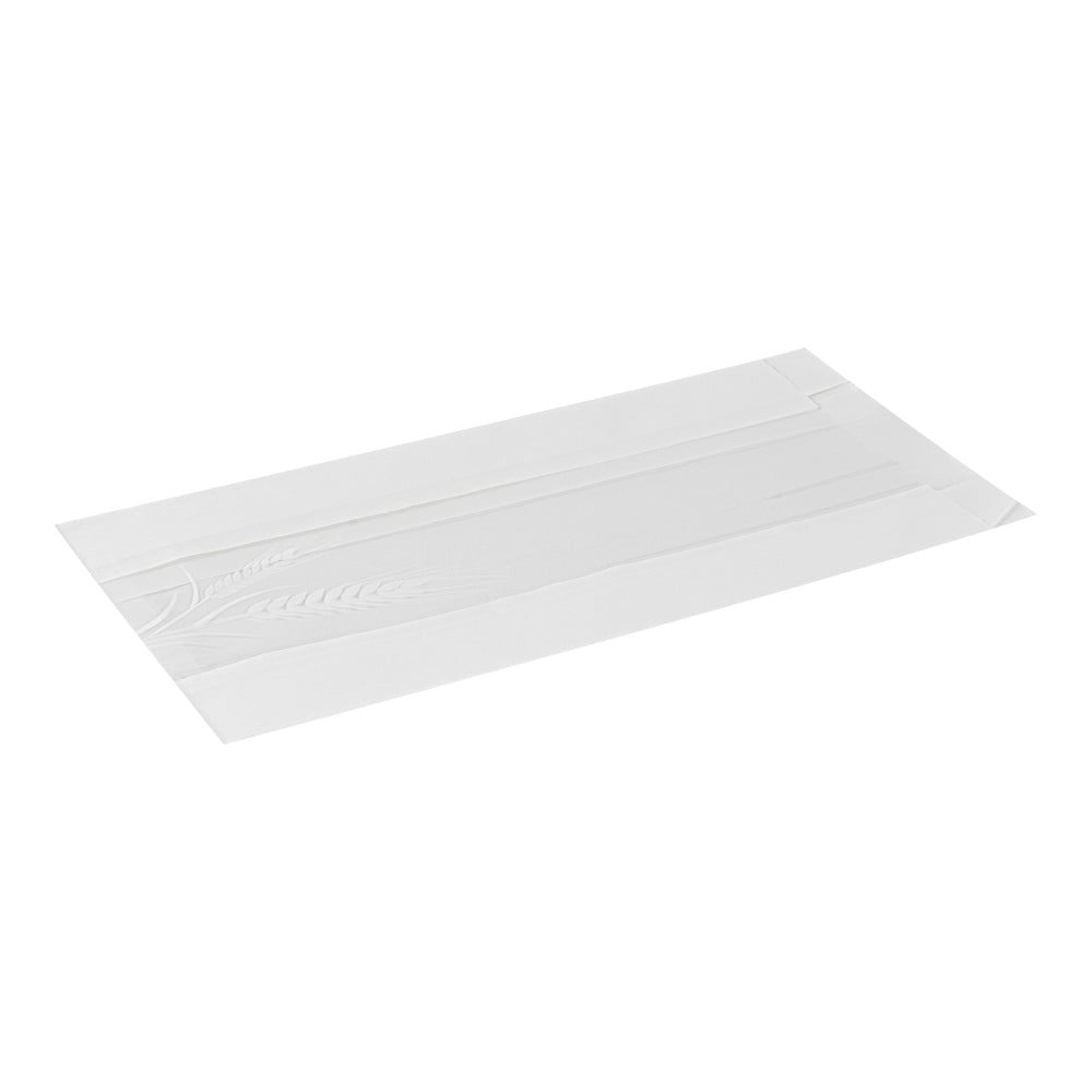 Premium White Micro-Perforated Bread Bags - Greaseproof, Wheat Pattern Design (5.75