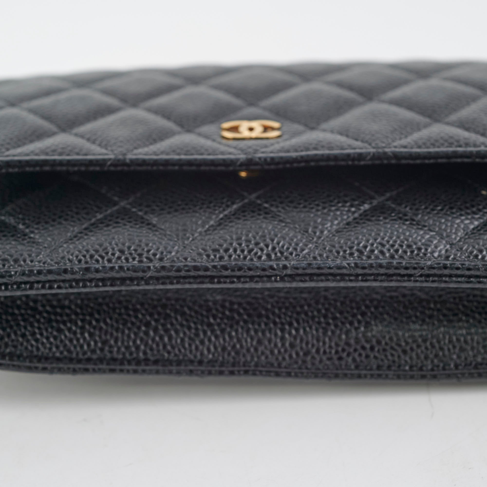 Chanel Black Caviar Leather Wallet On Chain WOC - Stylish Crossbody Bag for Women | Perfect for Evening Out, Parties & Daily Use