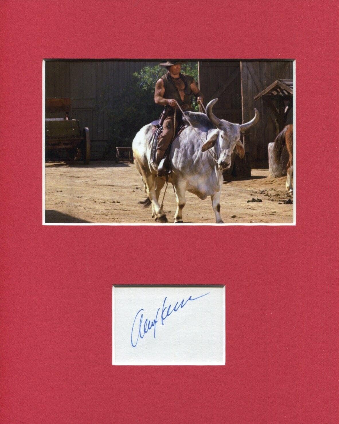 Authentic Alex Karras Autographed Photo - Signed NFL Memorabilia from Blazing Saddles Movie - Rare Mongo Collectible Display - Perfect for Sports Fans & Movie Memorabilia Collections