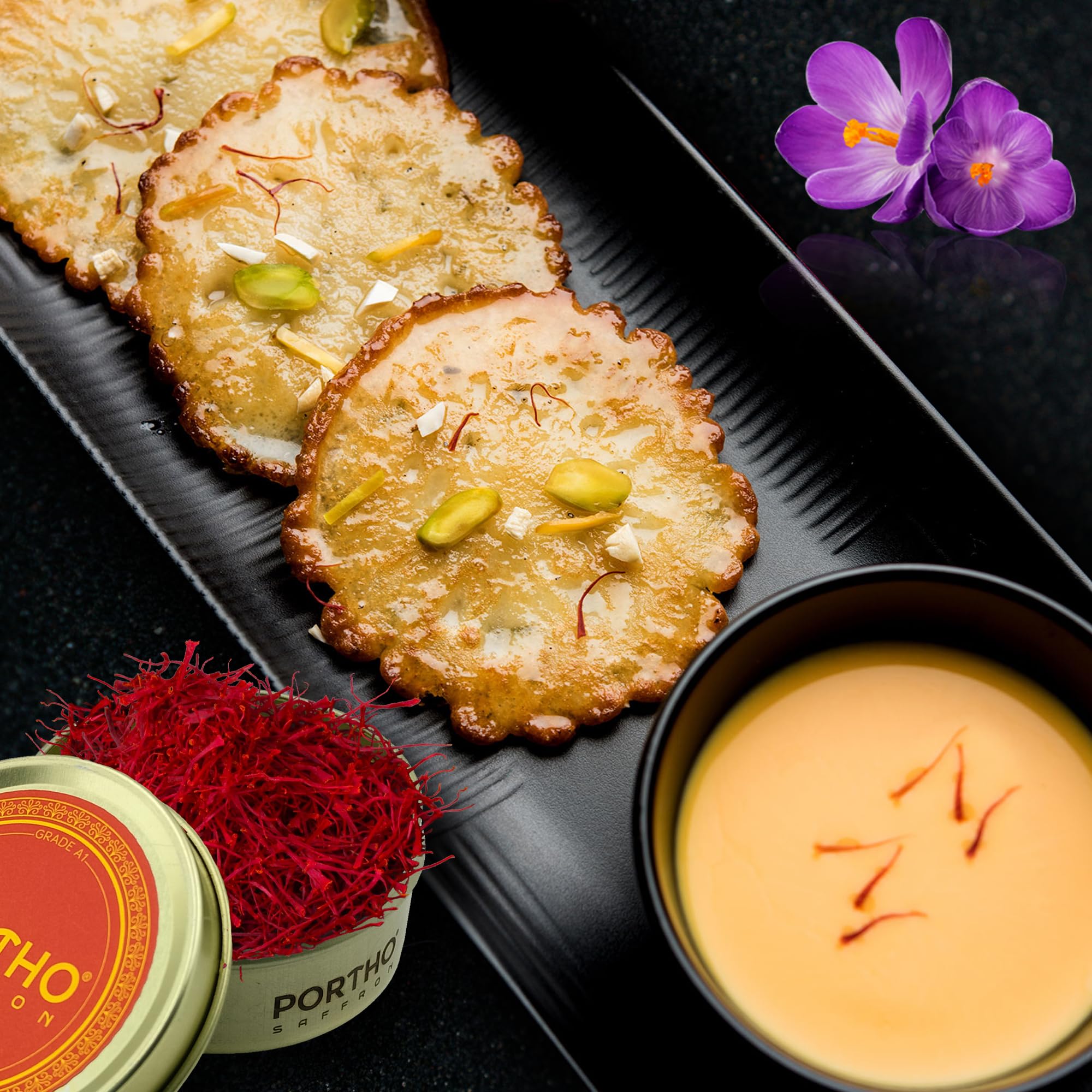 Premium Kashmiri Saffron Threads (Super Negin Grade) - 1g Pure Spice for Cooking, Baking & Beverages | Perfect for Paella, Risotto, Desserts, Golden Milk Tea & More | High-Quality Culinary & Gourmet Saffron for Home Chefs & Food Enthusiasts