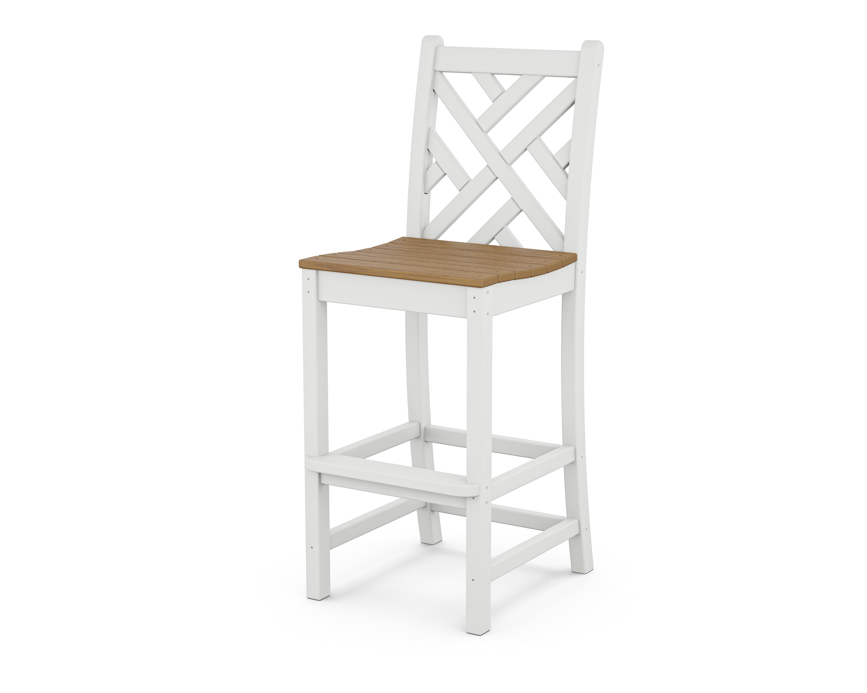POLYWOOD Chippendale Bar Side Chair - Durable Outdoor/Indoor Bar Stool for Patio, Deck, Kitchen & Dining Room - Weather-Resistant & Comfortable Seating