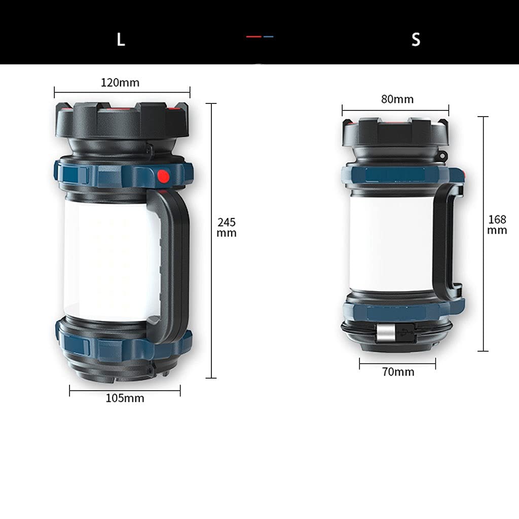 Super Bright LED Camping Lantern - Portable Long-Range Searchlight with Extended Battery Life for Outdoor Adventures, Hiking, Backpacking & Emergency Use (Small Size)