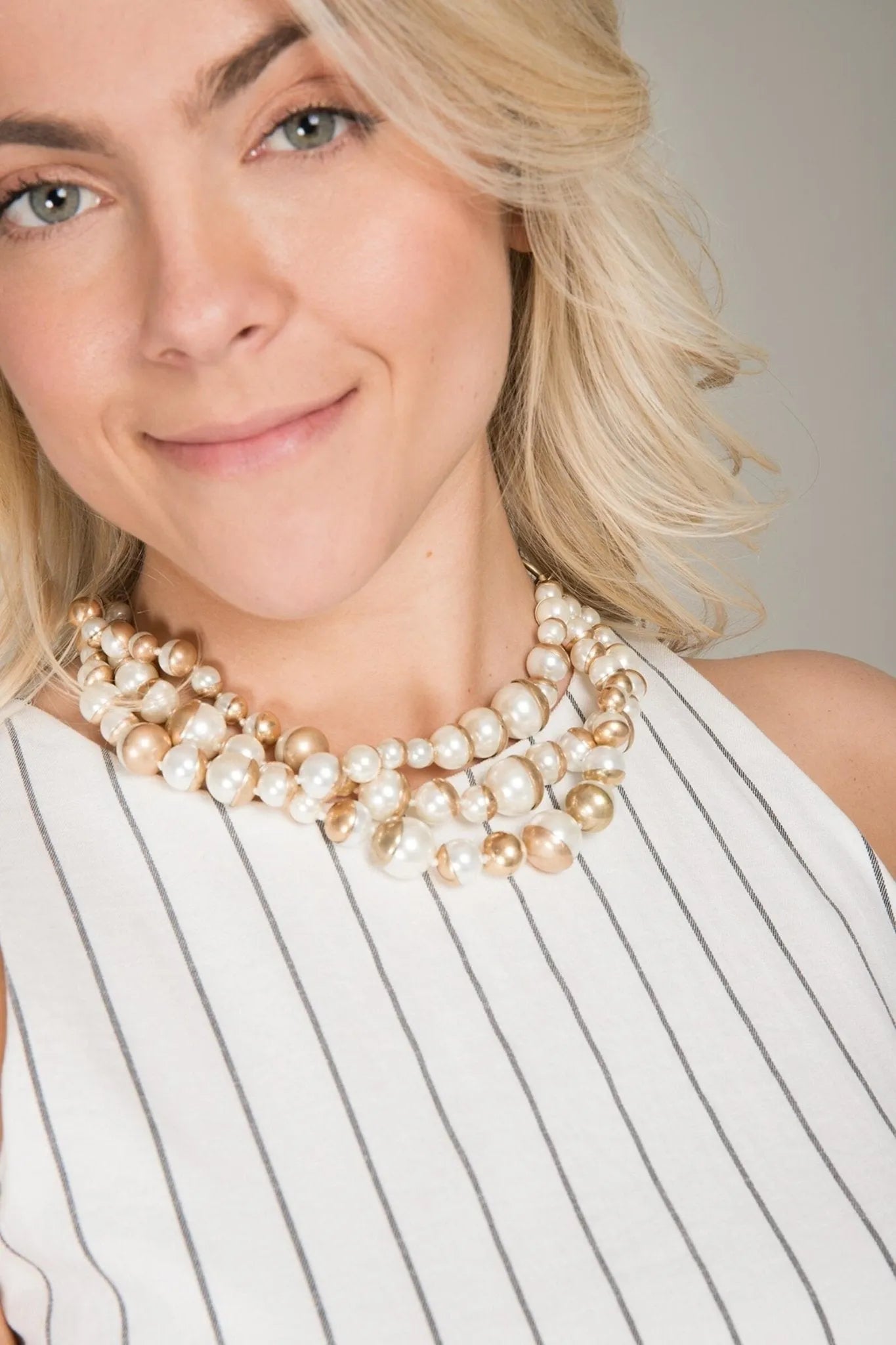 Elegant Half Moon Pearl Statement Necklace for Women - Perfect for Weddings, Parties & Special Occasions