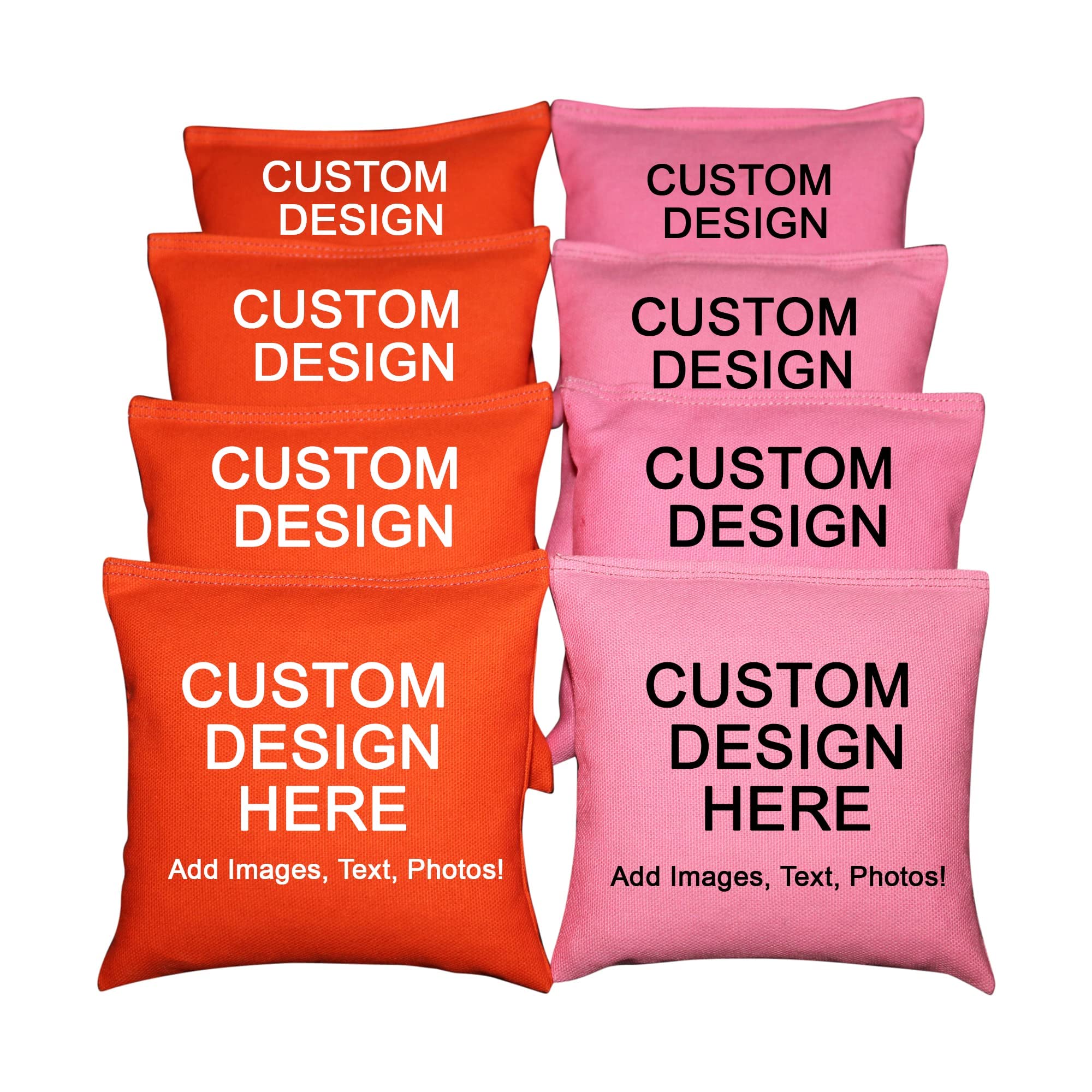 Custom Cornhole Bags Set - Personalized Cornhole Bean Bags for Beginners to Pros | Flag, State & College Designs | Perfect for Backyard Games, Tailgating & Family Gatherings