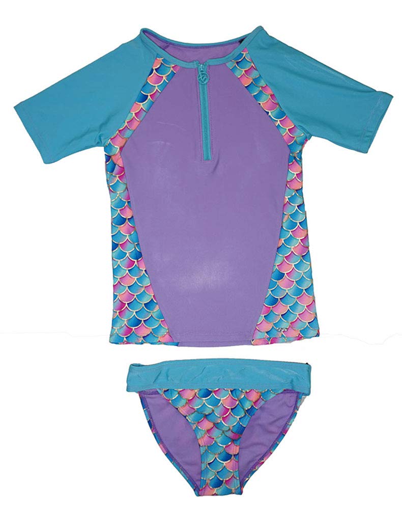 XOXO Girls Two-Piece Rashguard Swimsuit - UV Protection Swimwear for Kids & Toddlers - Perfect for Beach, Pool & Summer Water Activities
