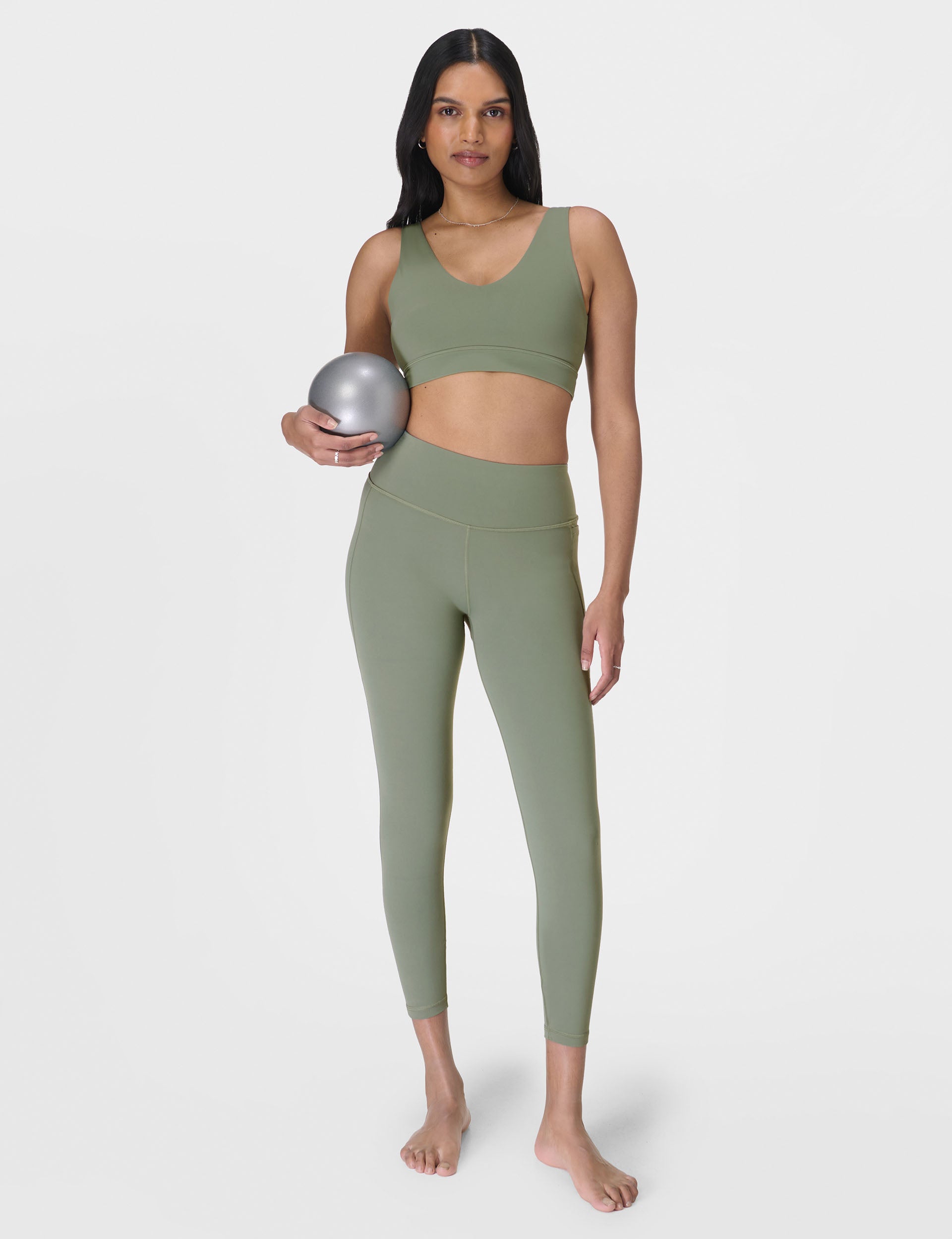 Ultimate Studio Voop Bra - Willow Green | Comfortable Wireless Bralette for Yoga, Lounge & Everyday Wear