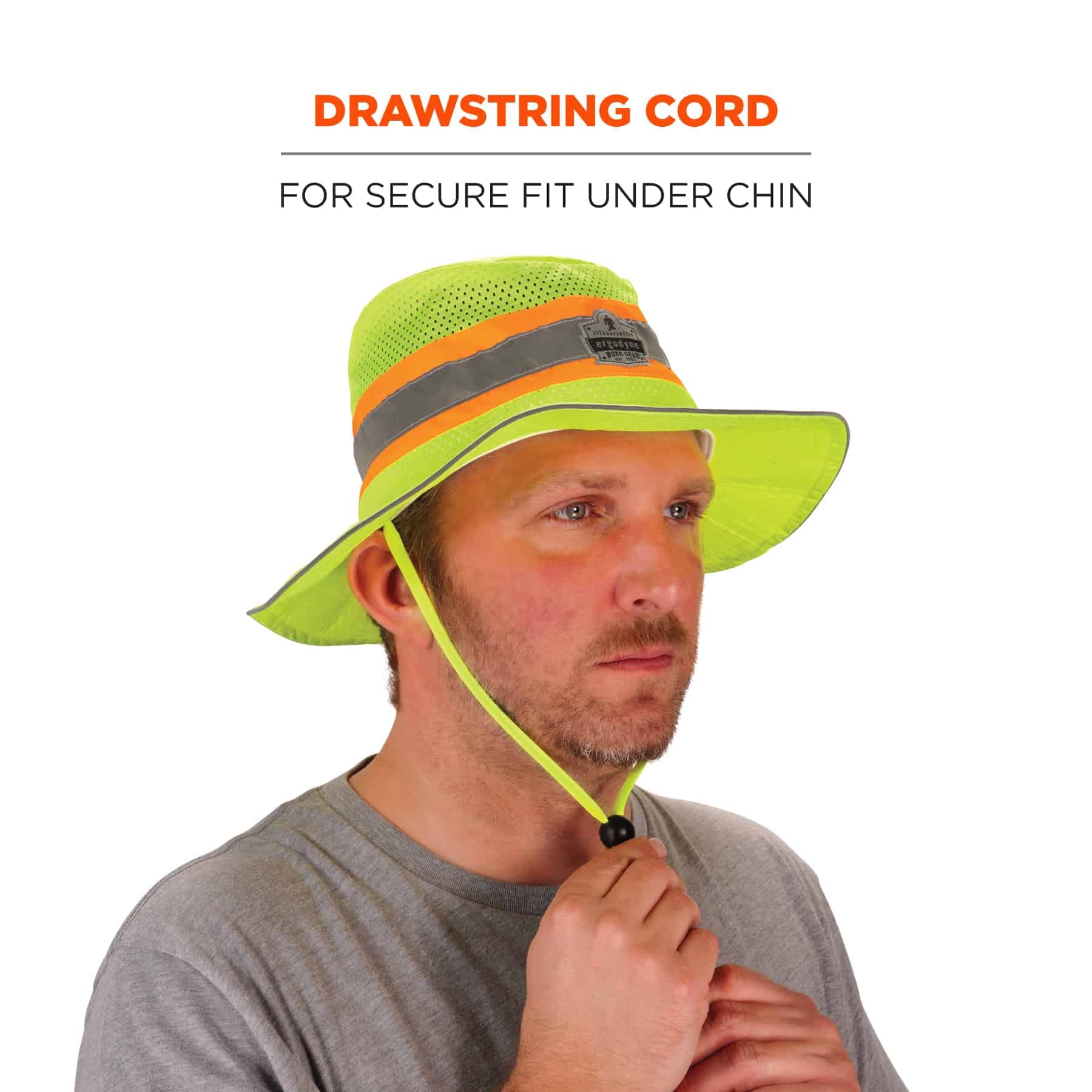 Ergodyne Unisex Adult Baseball Cap - Adjustable Lime Green Hat for Men & Women, Small-Medium Size | Perfect for Outdoor Sports, Running, Hiking & Casual Wear