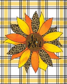 Yellow White Plaid Leopard Sunflower