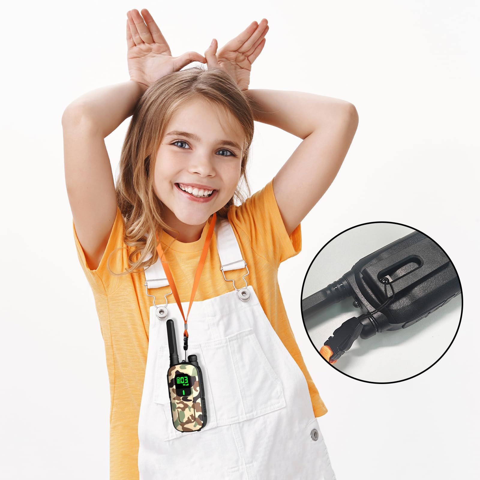 Radioddity PR-T3 License-Free Rechargeable Walkie Talkies for Kids & Families - 16 Channels, VOX, Flashlight, LCD Display, USB Charging - Perfect for Outdoor Adventures, Camping, and Family Activities
