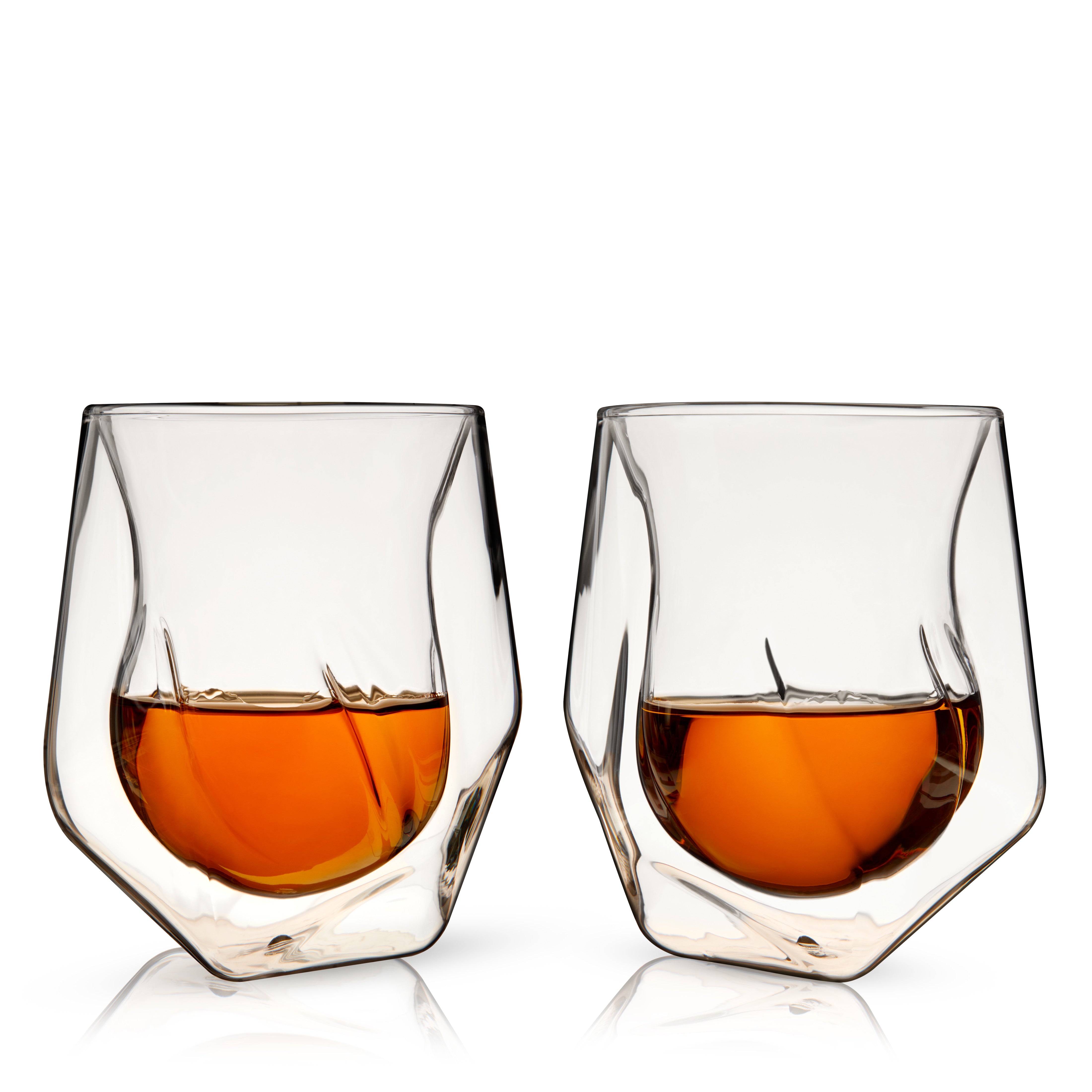 Premium Alchemi Double Walled Aerating Wine Glasses Set of 2 - Insulated Stainless Steel Stemless Tumblers for Red Wine, Whiskey & Cocktails - Perfect for Dinner Parties, Outdoor Entertaining & Gifts