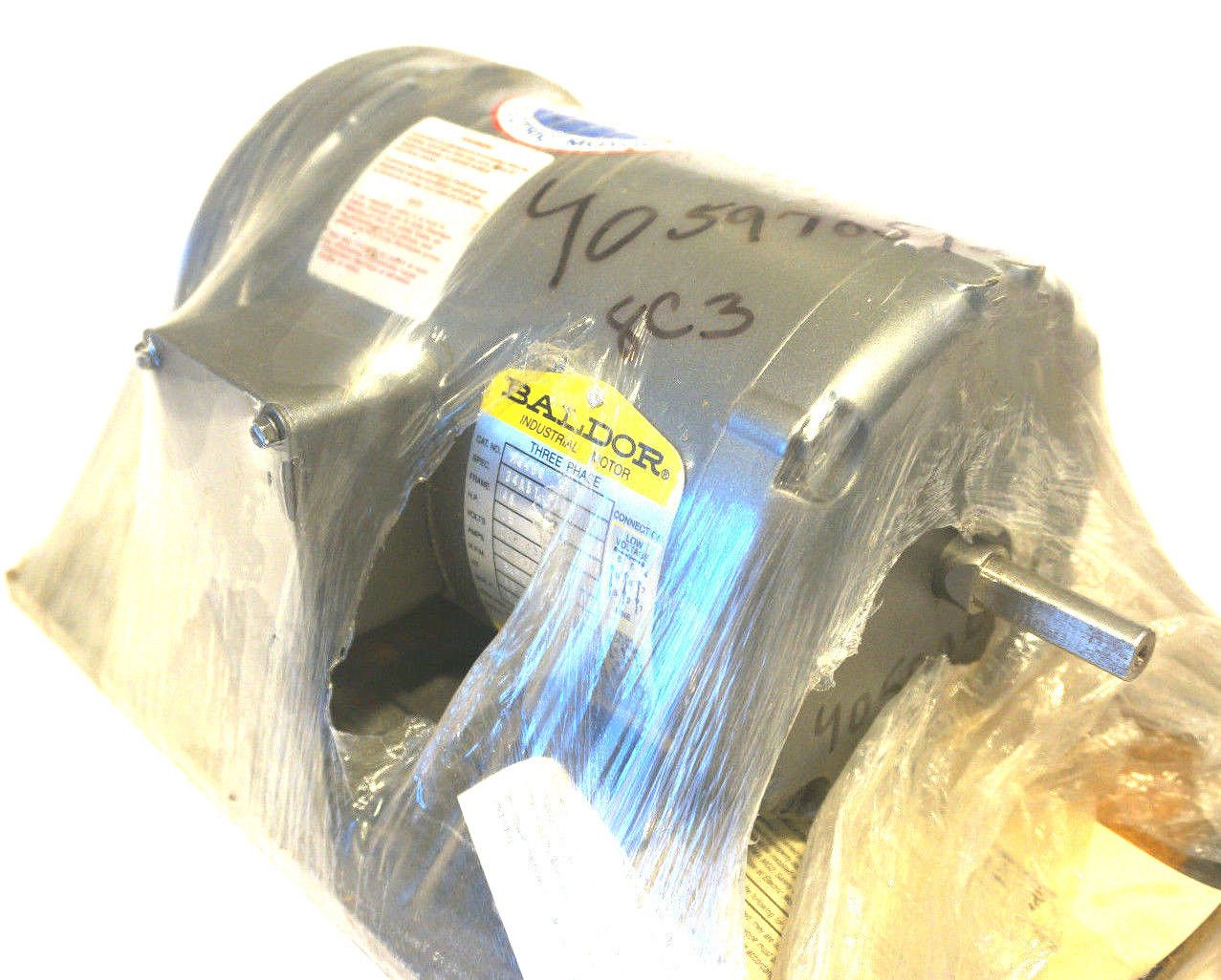 BALDOR M3460 48 Frames TEFC 3410M 3 Phase Enclosed Motor, 0.5 HP, 3450 RPM, 60 Hz - Industrial Grade Electric Motor for Pumps, Fans, and Conveyor Systems